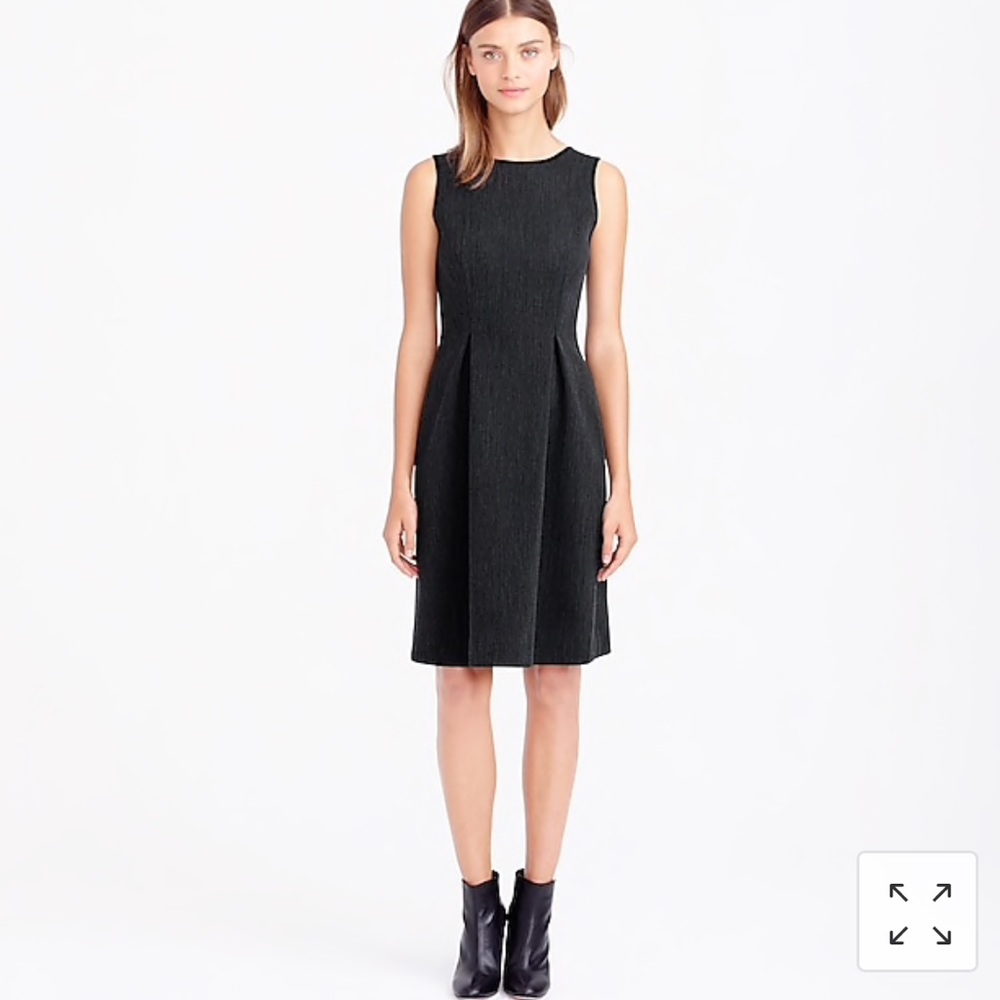 J. Crew Bonded black and grey Herringbone Dress size 10 EUC